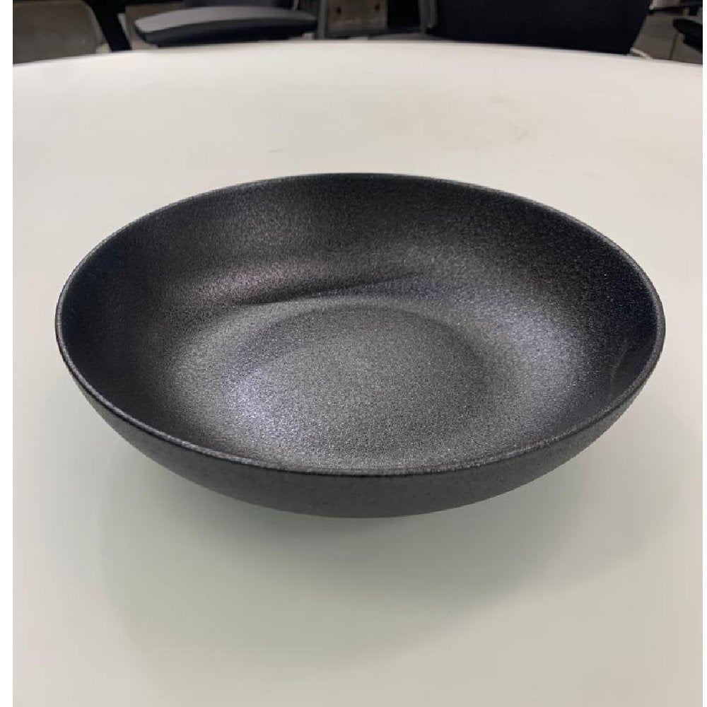 קערה עמוקה למרק  סלט פורצלן שחור מט 25 ס"מ