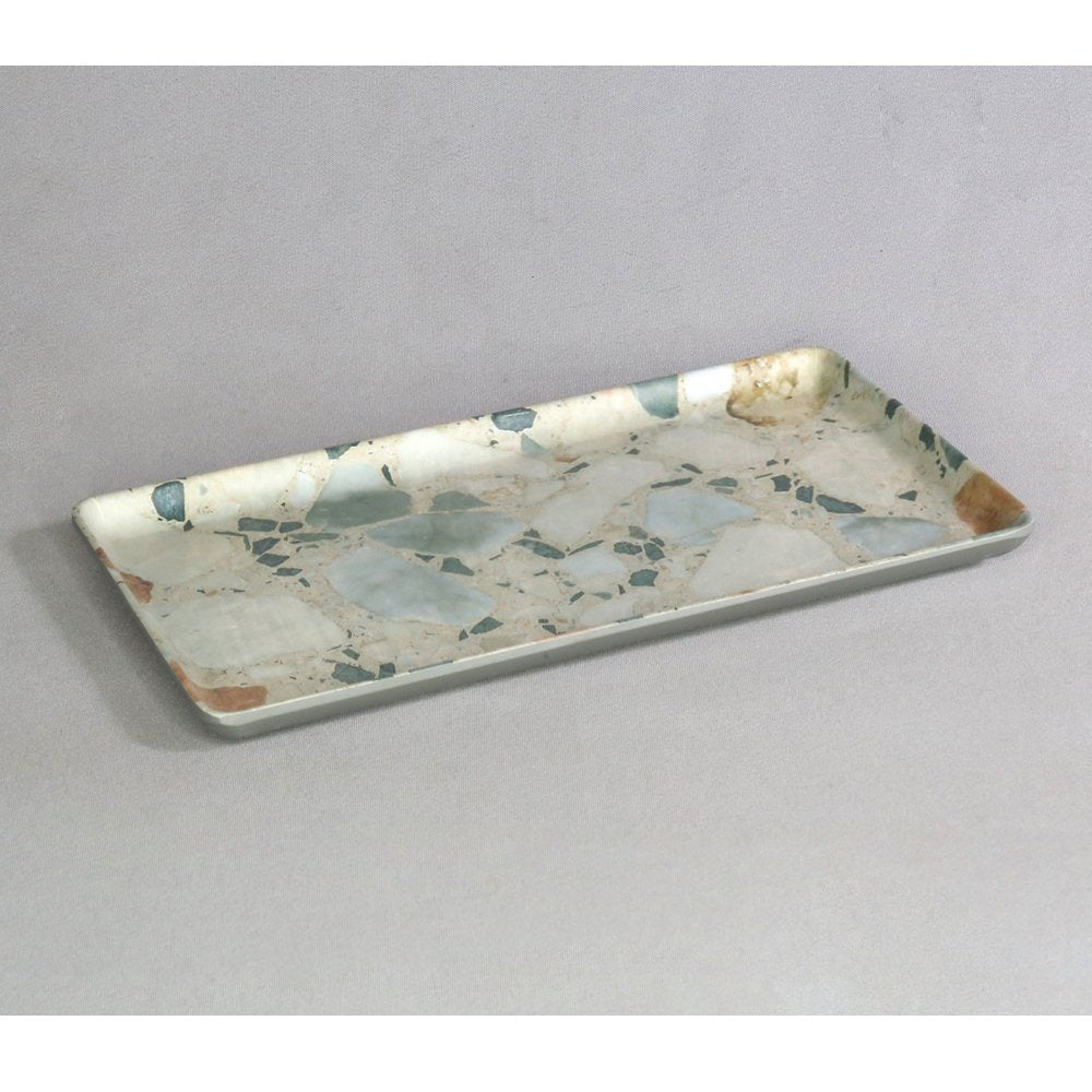 מגש מלמין 17*26 גובה 1.8 דגם שברי אבנים