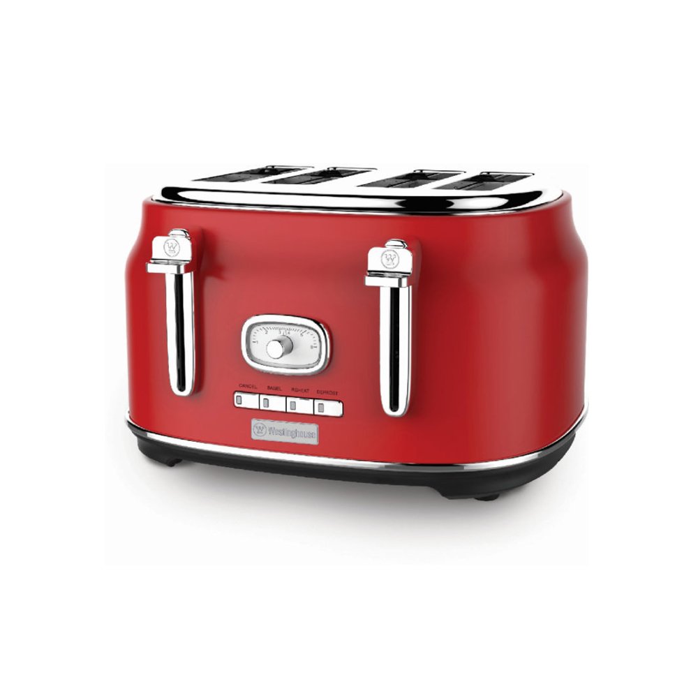 מצנם אדום 4 פרוסות סדרת Retro דגם WKTTB-809 מבית WESTINGHOUSE