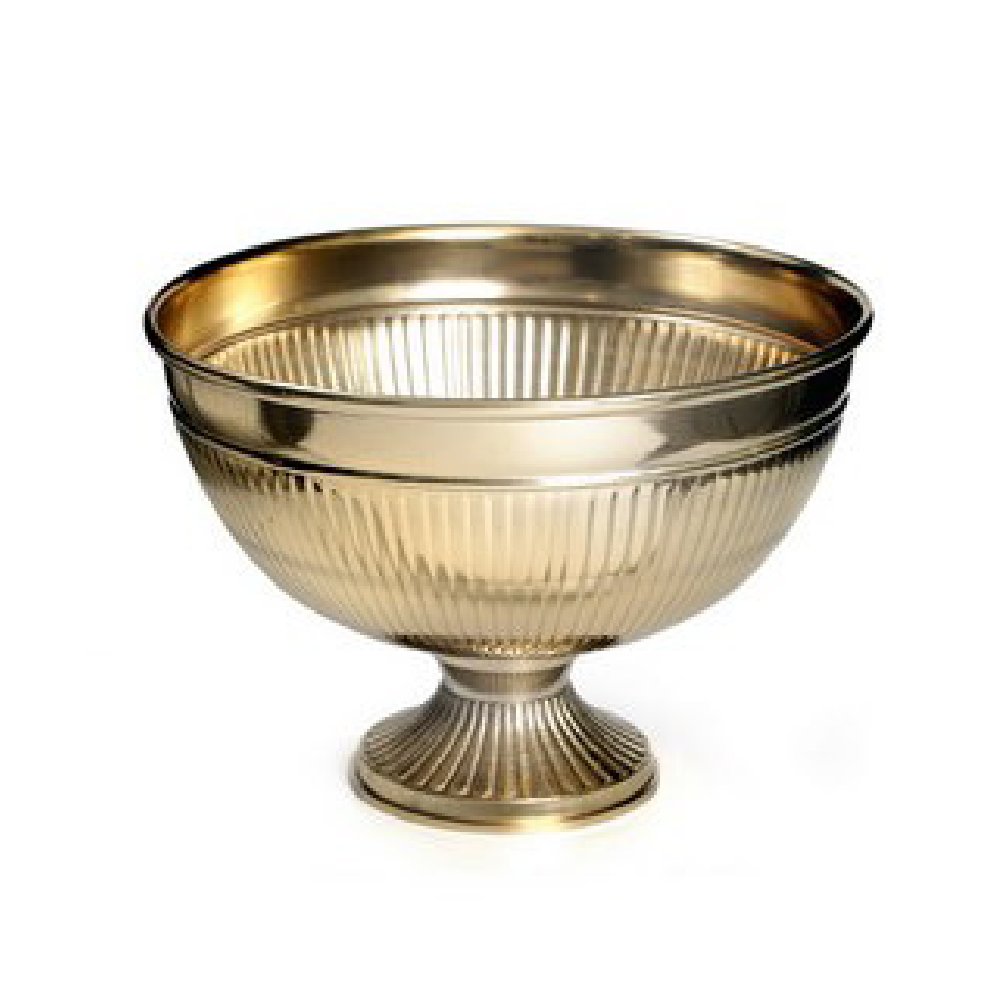 שמפניירה - דלי שמפניה עגול זהב עם רגל 38 ס"מ