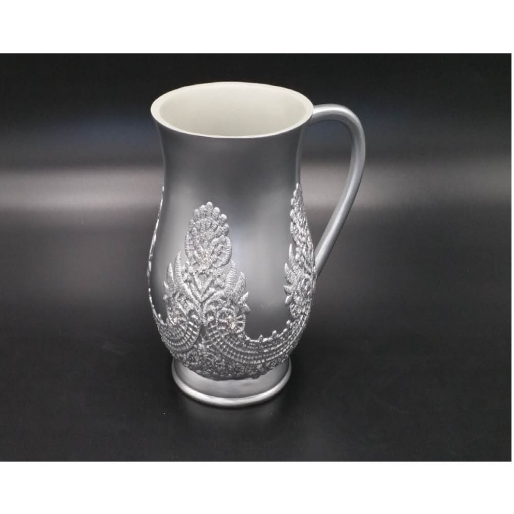 נטלה פוליאסטר - אפורה מעוטרת