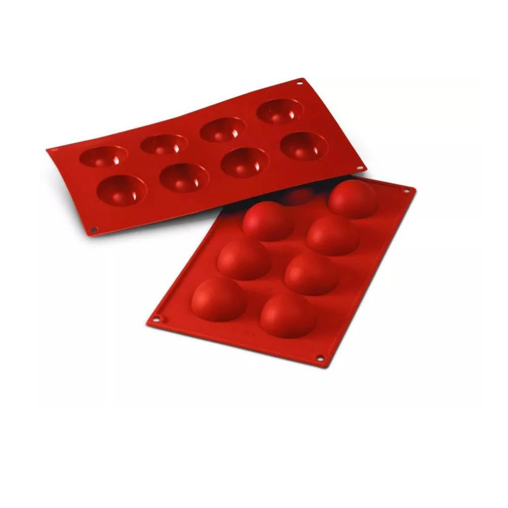 תבנית סיליקון חצי כדור 8 שקעים Silikomart