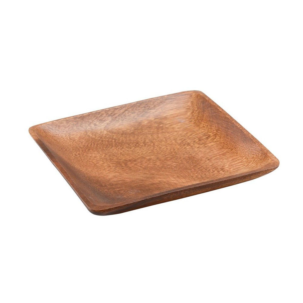 צלחת מרובעת עץ 15 ס”מ