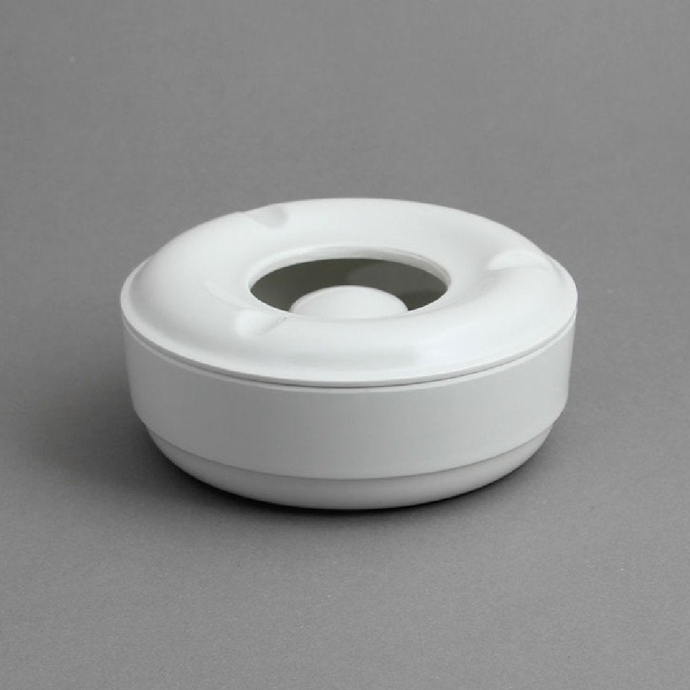 מאפרה 14 ס"מ חסינת רוח - לבנה מלמין