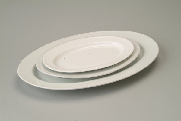 פלטה אובלית פורצלן לבן דגם מאץ 25 ס"מ Jaguar