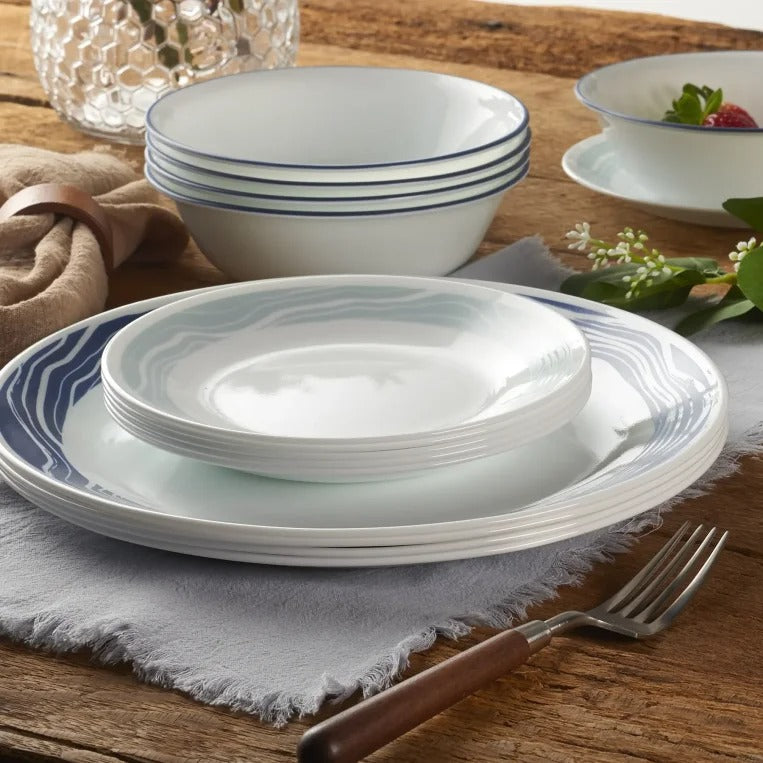סט צלחות 18 חלקים דגם Acadia מבית קורנינג CORELLE