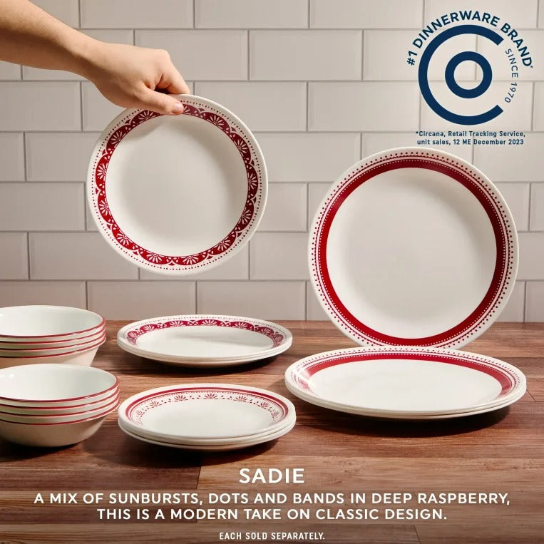 סט צלחות 16 חלקים דגם Sadie מבית קורנינג CORELLE
