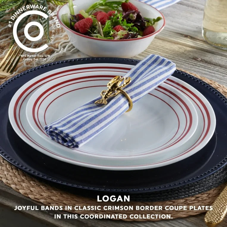סט צלחות 12 חלקים דגם Logan מבית קורנינג CORELLE