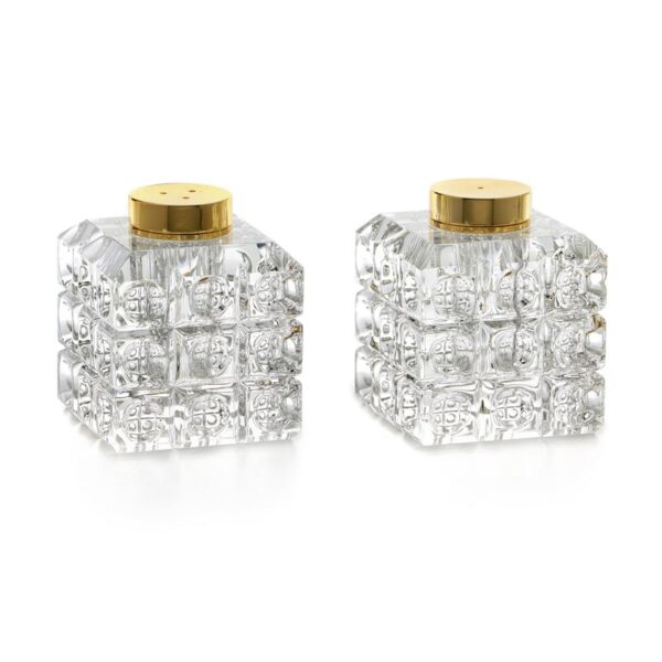 זוג מלחיות - קריסטל מרובע ראש זהב