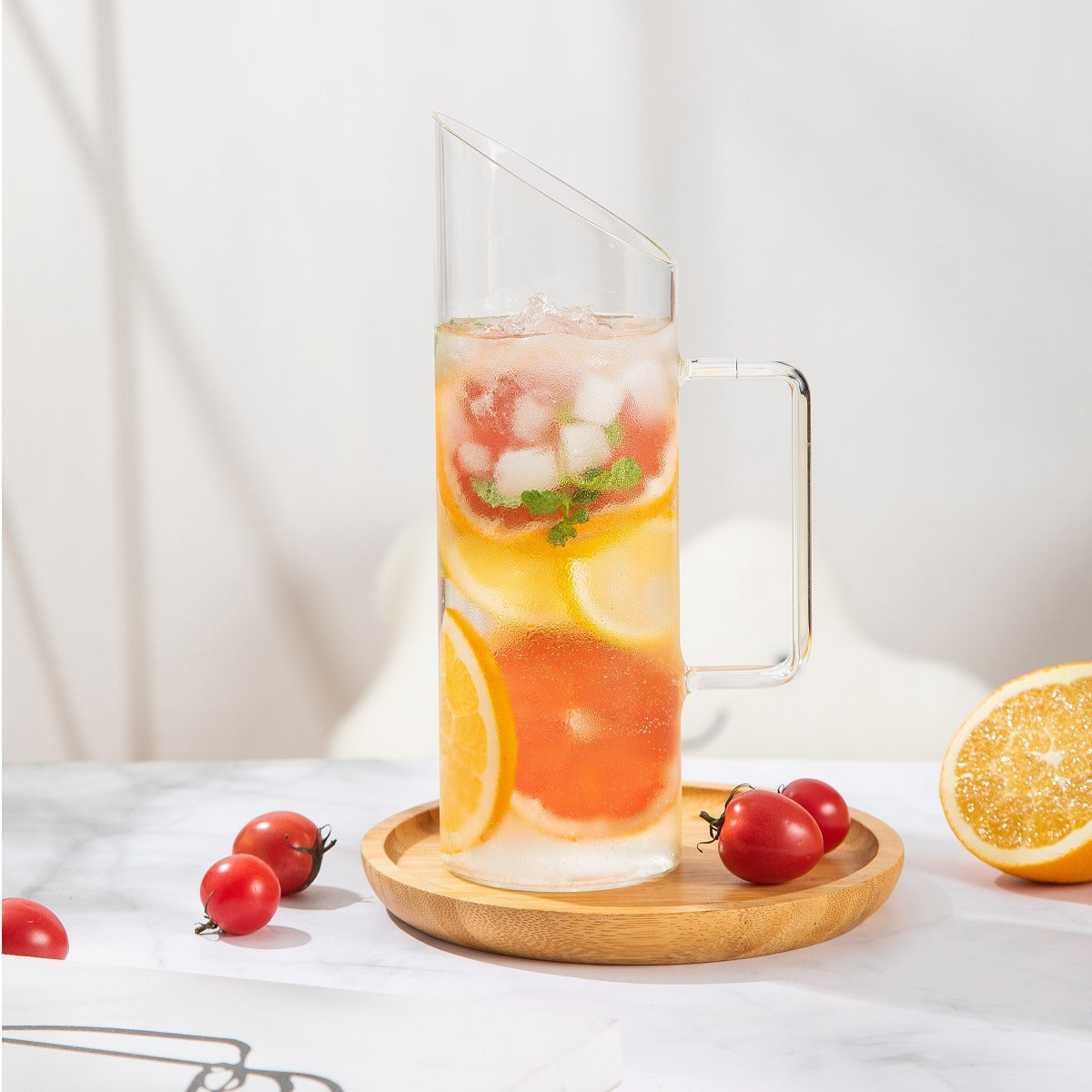 קנקן זכוכית לשתייה - דגם פיזה 1.5 ל'