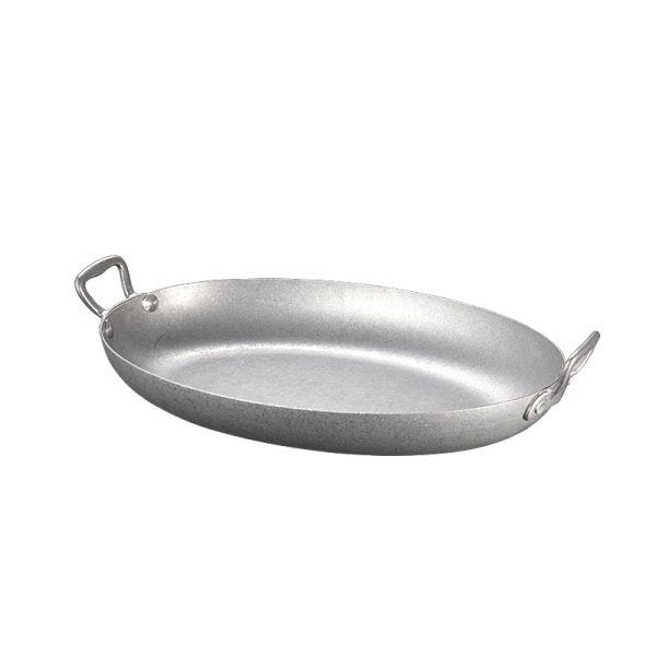 מחבת נירוסטה טיגון עם ידיות 40*26*5.2 רטרו Alfa Steel