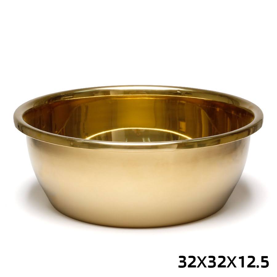 קערת ערבול נירוסטה זהב 32X32X12.5 ס"מ