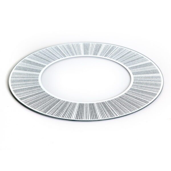 תחתית (פלייסמנט) לצלחת - קריסטל / עיטור כסף קוטר 34 ס”מ