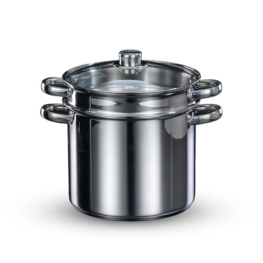 סיר מסננת רב-תכליתי מנירוסטה 24 ס"מ, 6 ליטר MAESTRO STEAM STRAIN מבית Food appeal