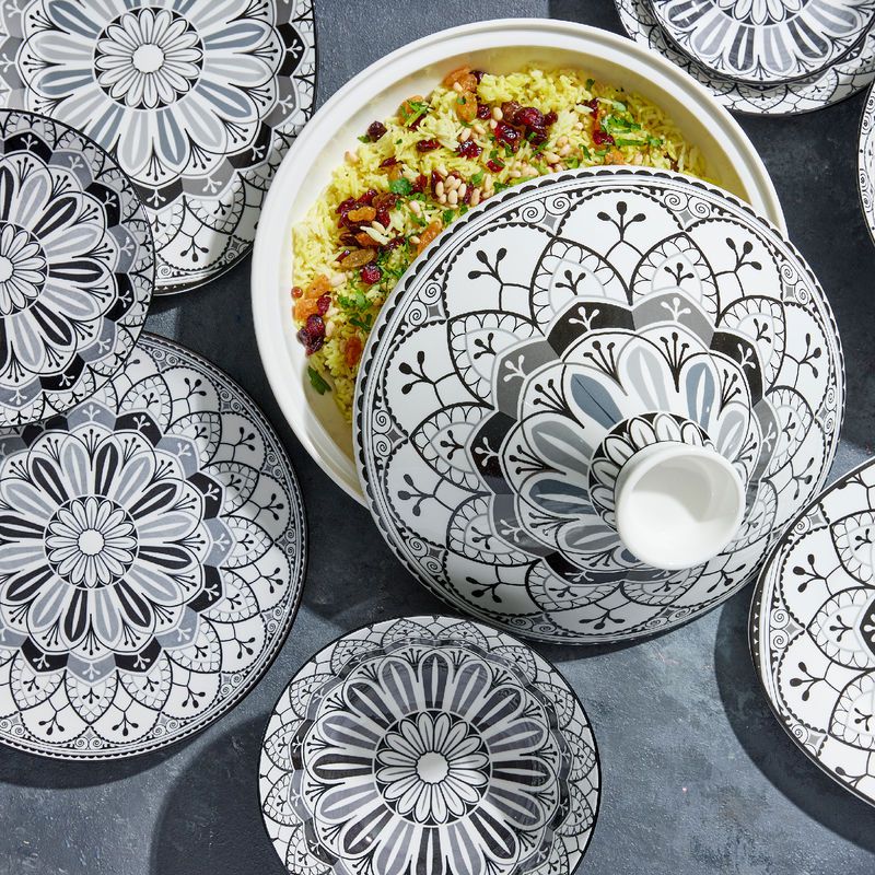 סט 2 פלטות אובליות פורצלן 40.5+30 ס"מ TANGIRA שחור מבית Food appeal