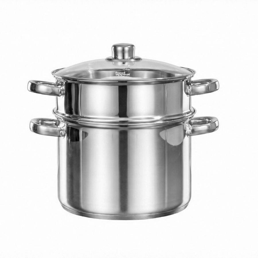 סיר נירוסטה לקוסקוס ואידוי 24 ס"מ 8 ליטר MAESTRO COUSCOUS EDITION מבית Food appeal