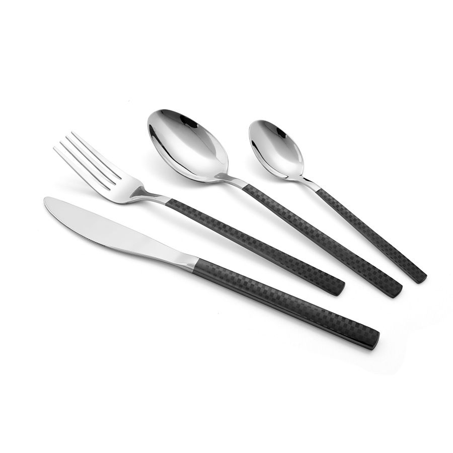 סט סכו"ם מהודר 24 חלקים BLACK PEARL מאט