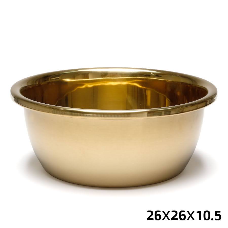 קערת ערבול נירוסטה זהב 26X26X10.5 ס"מ