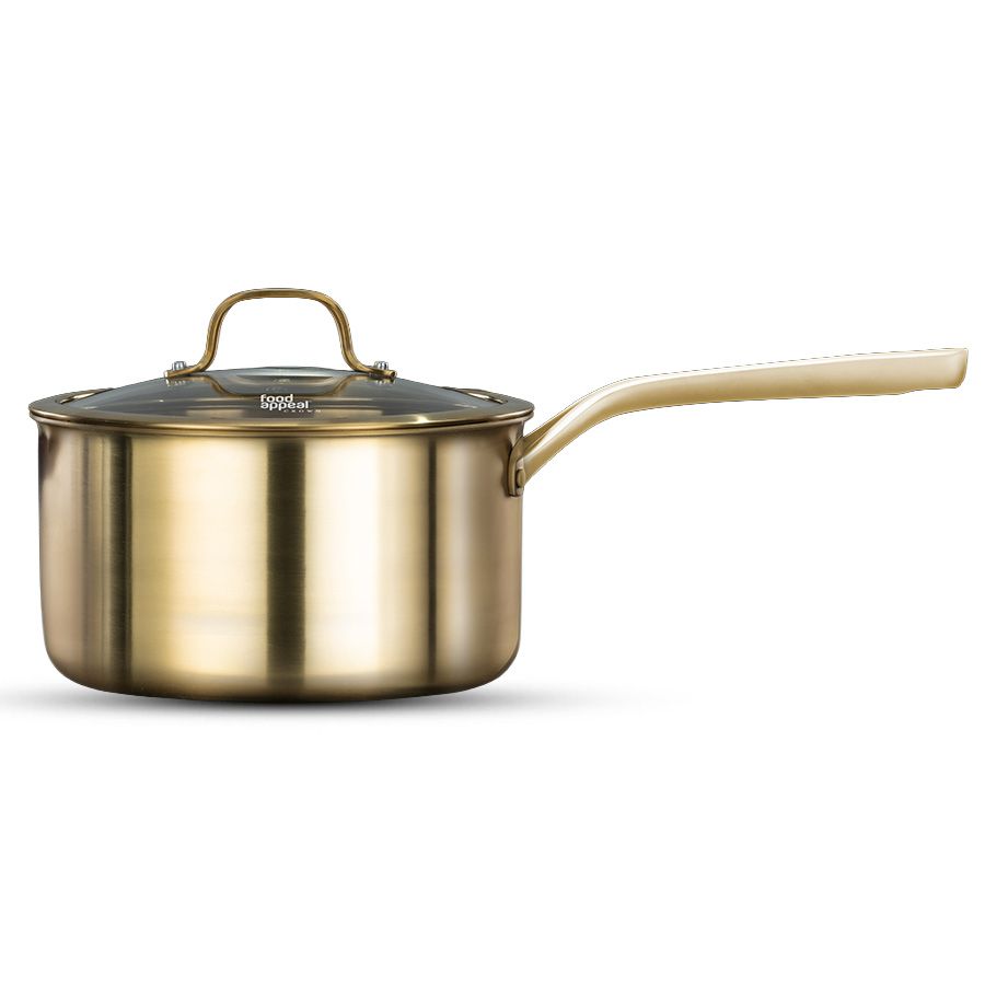 קלחת נירוסטה גימור זהב 18 ס"מ CROWN מבית Food appeal