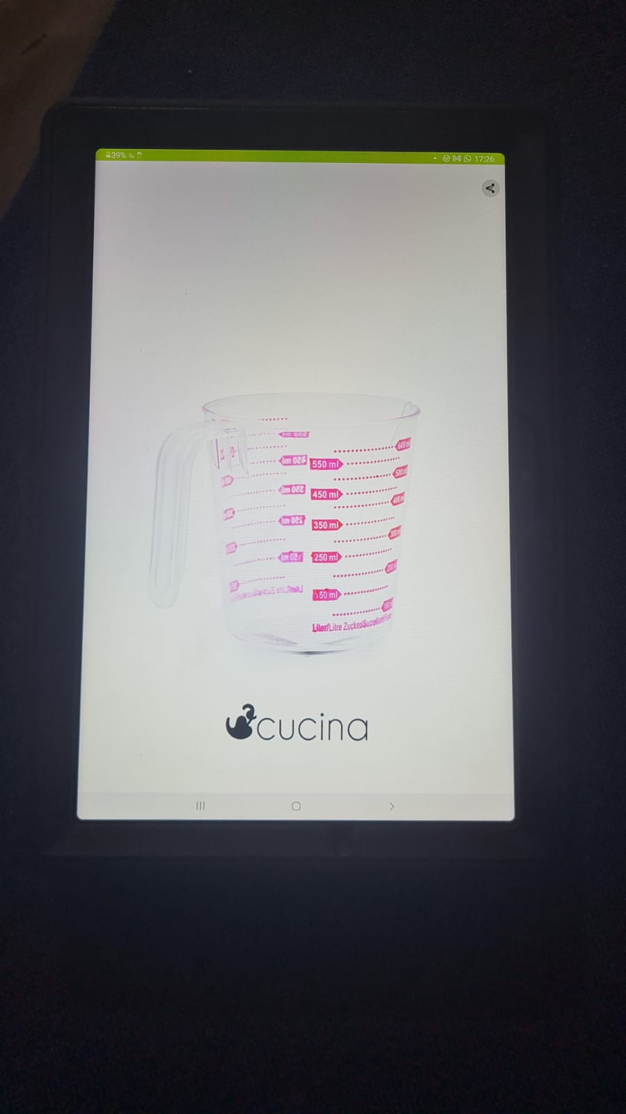 כוס כד מדידה אקרילי 500 מ"ל