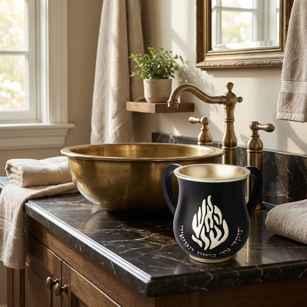 נטלה - מהודרת מפולימר 14 ס"מ שחור זהב 'האש שלי'