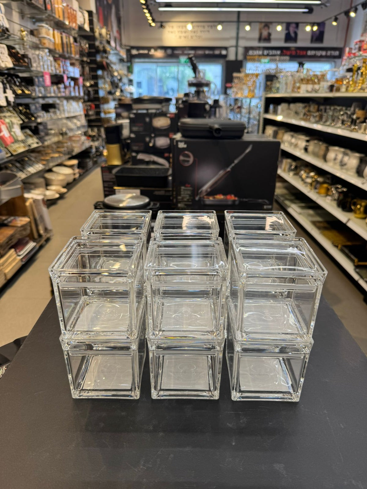 סט 12 קופסאות אקרילי 300 מ”ל – דגם CRISTAL