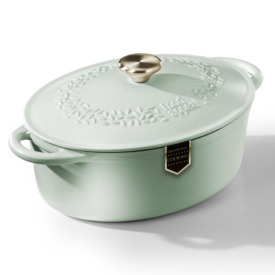 סיר אובלי יציקת ברזל 33.5X12 ס"מ , 6.3 ליטר HERITAGE מרווה