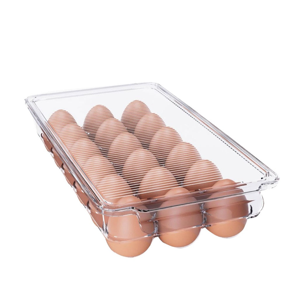 ארגונית אקריל - ביצים 18 חורים 17.6X33.5X7.6 ס"מ