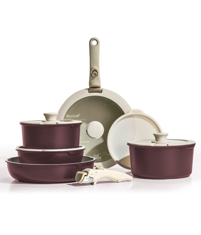 סט סירים 12 חלקים עם ידית נשלפת FLEXI מייפל