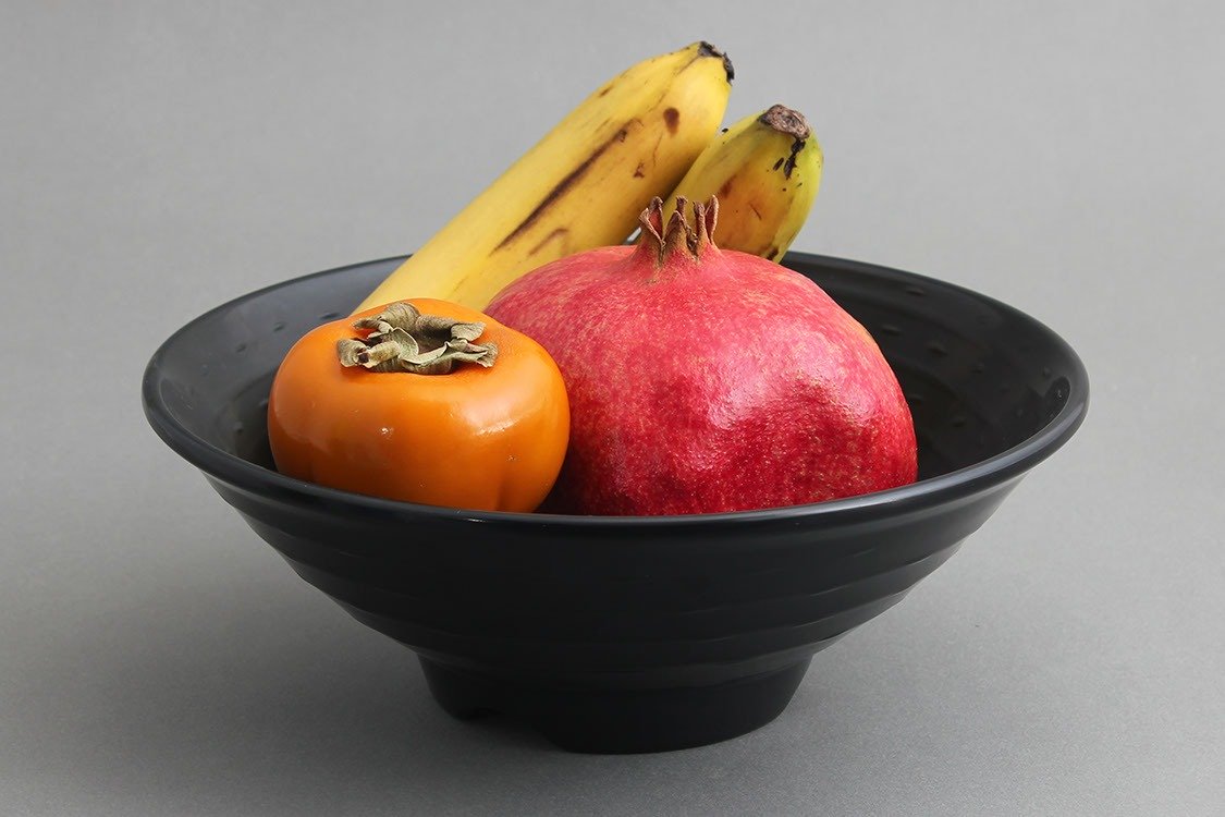 קערת אטריות דמוי אבן זן 8X22.6 ס”מ מלמין שחור