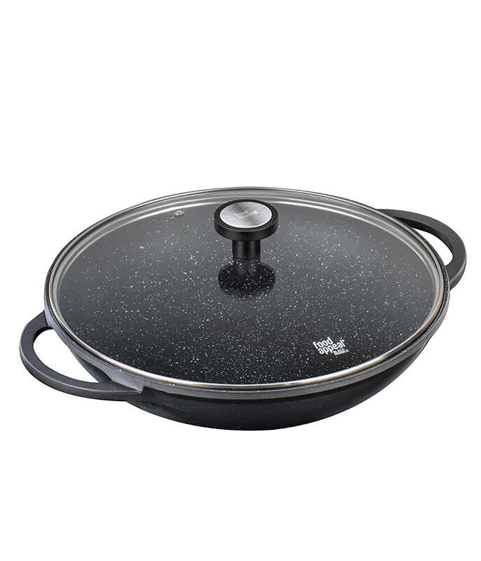 ווק עם מכסה 4.5 ליטר 32 ס"מ BLACK MARBLE