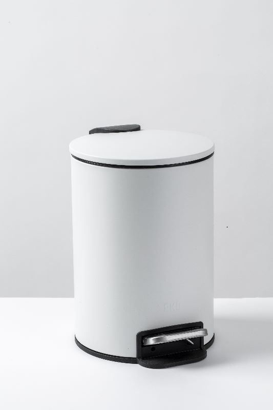 פח אשפה עגול 3 ליטר CLASSIC לבן סגירה שקטה מבית EKO