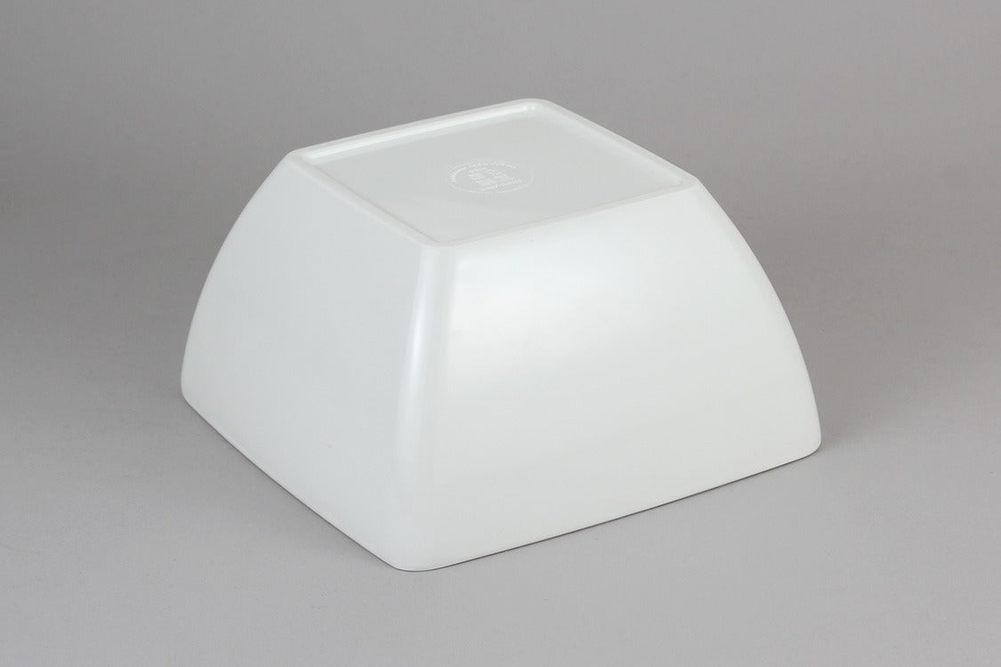 קערה ריבועית קמורה 19 מלמין לבן