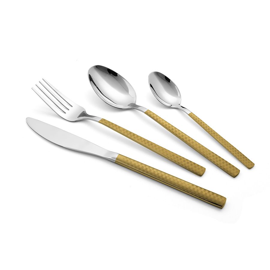 סט סכו"ם מהודר 24 חלקים GOLD PEARL מבריק