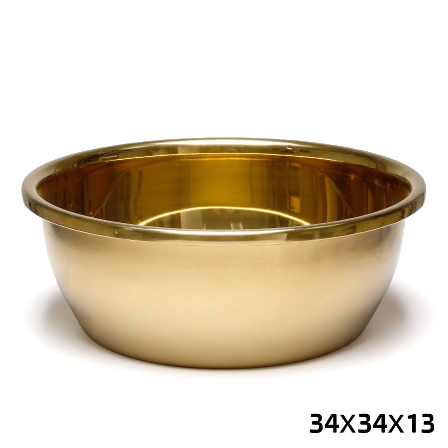 קערת ערבול נירוסטה זהב 34X34X12 ס"מ