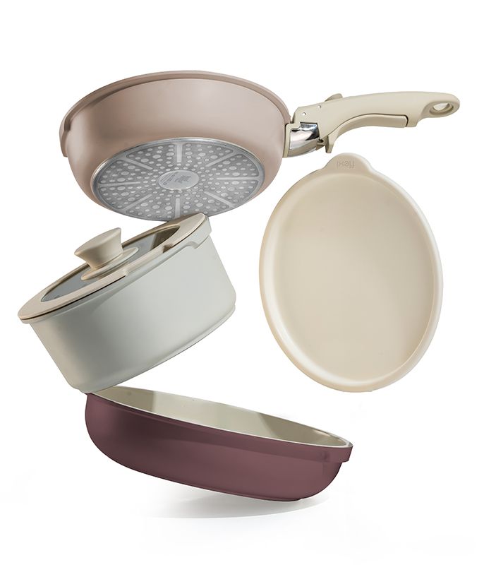 סט סירים 6 חלקים עם ידית נשלפת - FLEXI