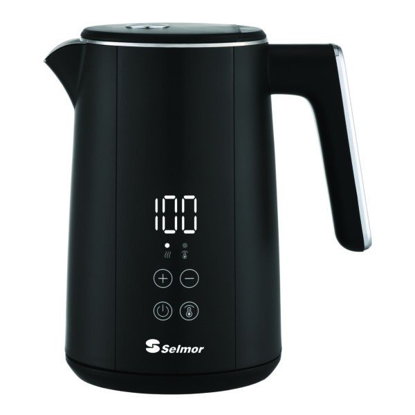 קומקום חשמלי דיגיטלי סלמור בצבע שחור עם בידוד כפול SE-6650B