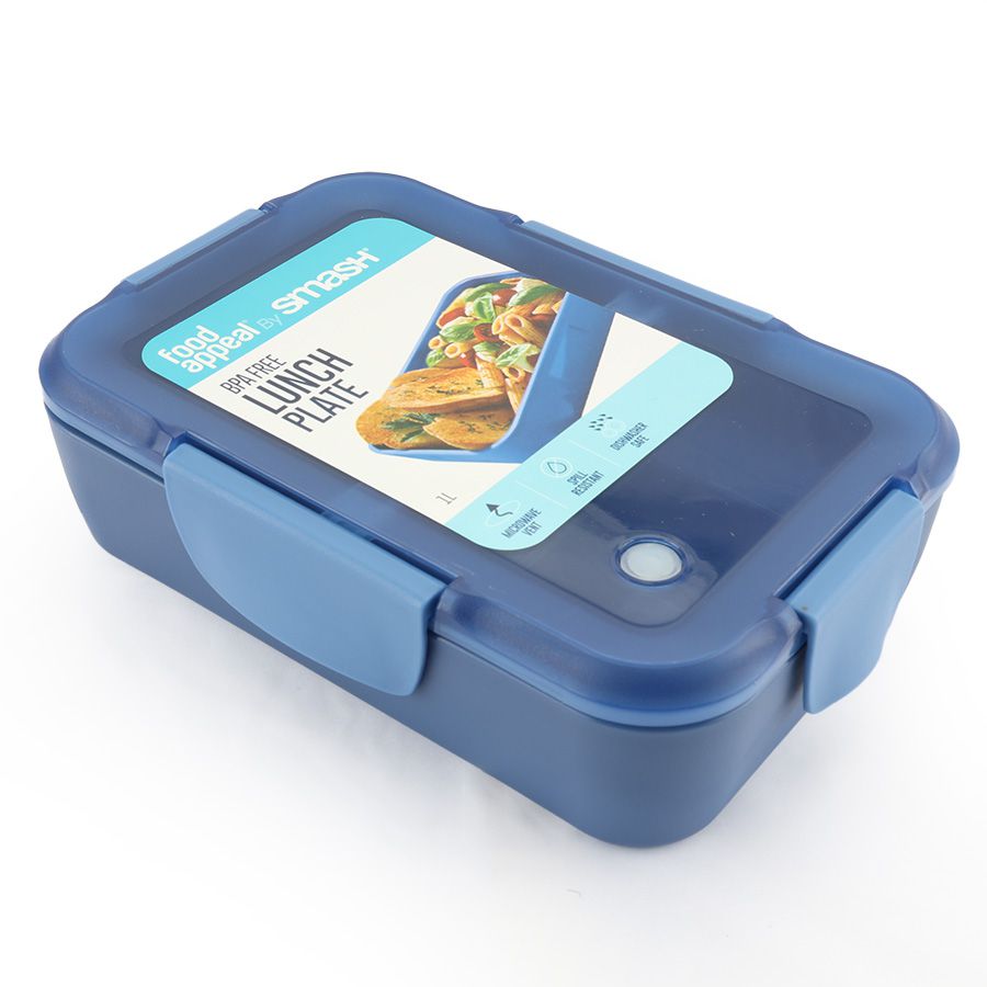 אחסונית ארוחה מלבנית 1 ל' כחול ⁦ Smash by Food Appeal / Adult / Microwave