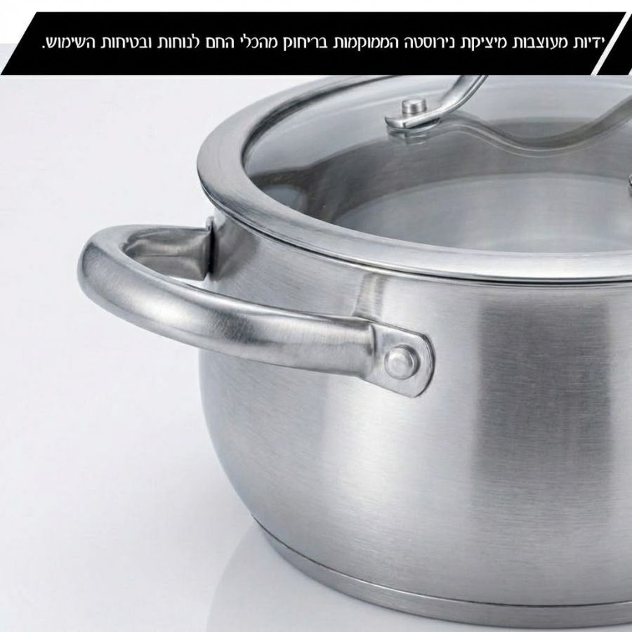 סיר נירוסטה 28 ס"מ, 9 ליטר BELLA מבית Food appeal