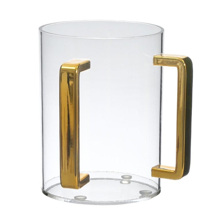 נטלה אקריליק שקוף - ידיות זהב M